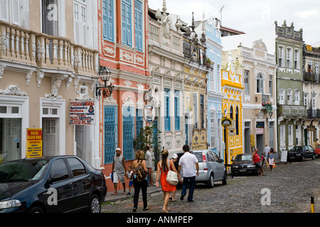 Rua do Carmo, Pelourinho, Salvador de Bahia, Brésil Banque D'Images