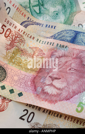 Close up of South African currency Banque D'Images