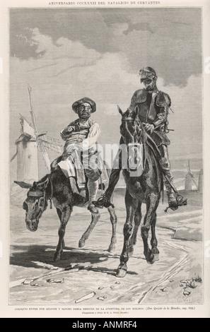 Don Quijote Sancho Banque D'Images