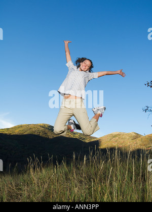 Woman in field, Utah, United States Banque D'Images