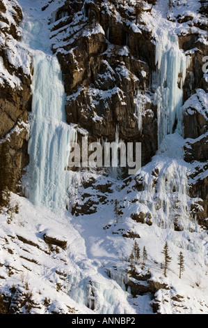 Cascades de glace, le parc national Yoho, Colombie-Britannique, Canada Banque D'Images
