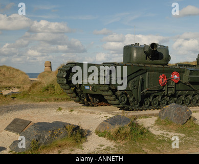 Char Churchill Memorial, le Centre Juno Beach, Graye-sur-Mer, Normandie, France Banque D'Images