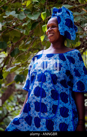 Les danseur de la tribu diola prise à la Makasutu Culture Forêt en Gambie, en Afrique de l'ouest Banque D'Images