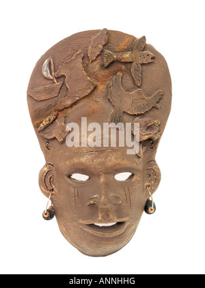 Masque à l'Argile Tobago Banque D'Images