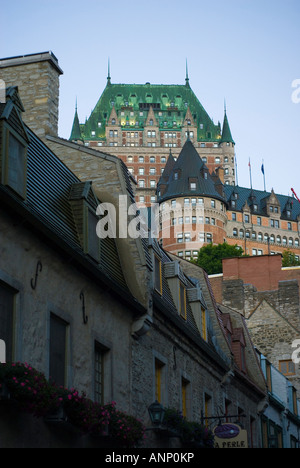 L'imposant château Frontenac à Québec, province de Québec, Canada. Banque D'Images