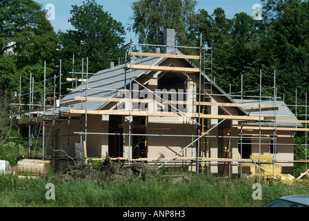 Le suédois, maison, sous. La construction, l'isolation, isolation, maison, bois, bois, bois, l'énergie, l'efficacité, l'efficience, BUI Banque D'Images