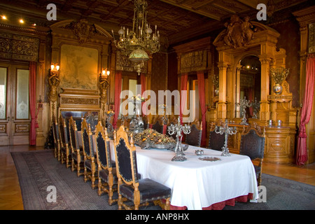 La salle à manger officielle à l'intérieur du château de Chapultepec à Mexico Mexique Banque D'Images