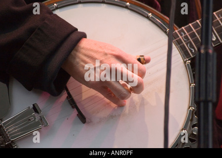 Alison Brown joueur de banjo américain Banque D'Images