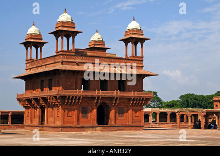 Un palais de l'empereur Akhbar à Fathepur Sikri près d'Agra, Inde Banque D'Images