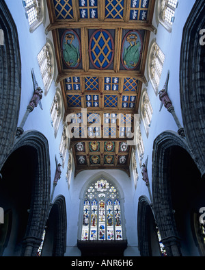 Le plafond orné de la chapelle à Auckland Castle, comté de Durham une fois qu'un 12e siècle Salle de banquet Banque D'Images