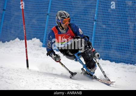 Jean Yves Le Meur de la France dans le slalom de ski alpin hommes concurrence Séance Banque D'Images