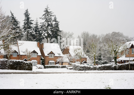 L'hiver à Burghfield Common. La lecture. L'Angleterre. Banque D'Images