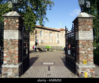 Entrée du musée du château de Colchester Banque D'Images