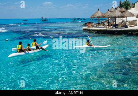 Isla Mujeres. Playa Garrafón Natural Park. Riviera Maya au Mexique. Banque D'Images