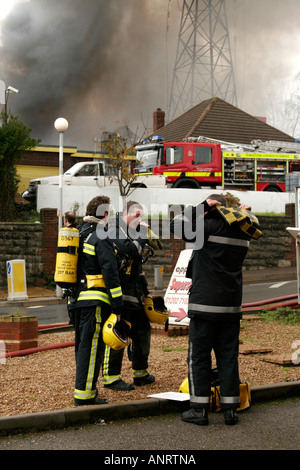 Incendie à Stanley Nelson Poole Dorset England UK Ferraille Banque D'Images