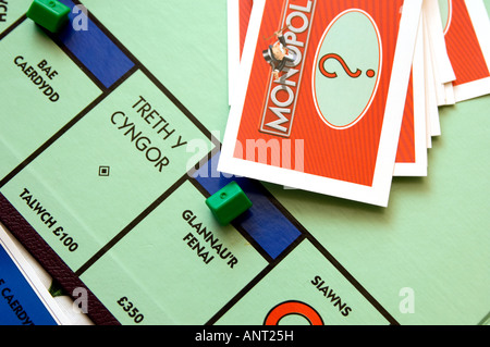 Close up gallois jeu Monopoly Banque D'Images