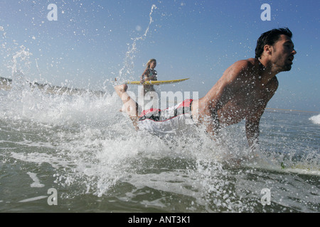 GARY GREEN WIND SURF À HOSSEGOR FRANCE Banque D'Images