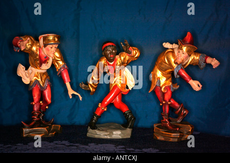 Trois figurines danseur maure l'insolente ou Lady's Hat la lande et l'Astute ou Zattelbeck Bavaria Allemagne Europe Banque D'Images