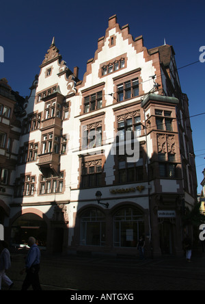 Boroque townhouse en vieille ville de Fribourg Banque D'Images