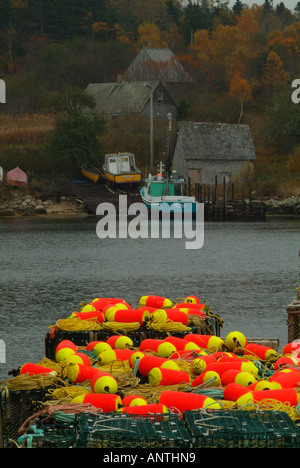 Bateaux de pêche sur la rive sud, près de Halifax, en Nouvelle-Écosse. Banque D'Images