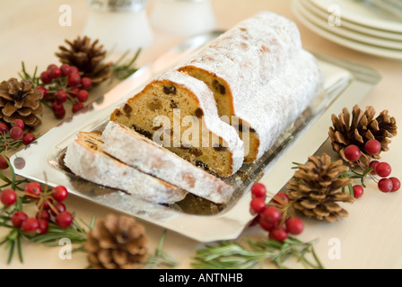 Tranches de stollen Banque D'Images