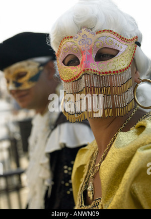 Les gens de robe et de Carnaval de Venise, Italie Banque D'Images