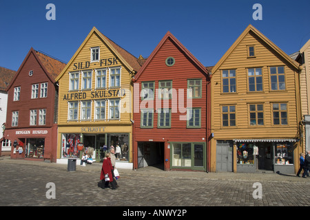 Le monde de l'UNESCO Site Herritage Bryggen à Bergen (Norvège), Bergen Banque D'Images