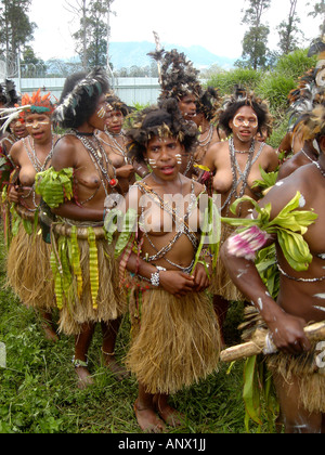 La Papouasie-Nouvelle-femmes au festival des hautes terres, la Papouasie-Nouvelle-Guinée Banque D'Images