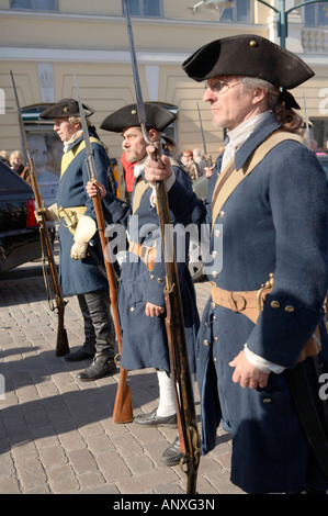 Un défilé de l'histoire de Helsinki (Helsingin association jour Historiapäiväyhdistys) au cours de la partie d'Helsinki, Helsinki, Finlande Banque D'Images