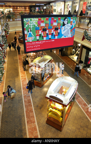 Un centre commercial dans le Westin Hotel, Boston ma Banque D'Images