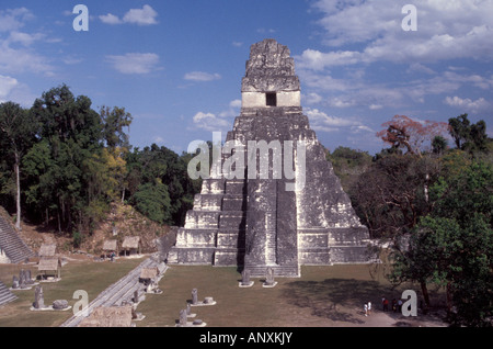 1 Temple ou Temple du Grand Jaguar de l', Tikal, Guatemala Banque D'Images