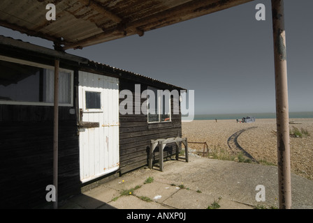 Cabane de pêcheurs sur la plage de hunstanton à Suffolk en Angleterre Banque D'Images