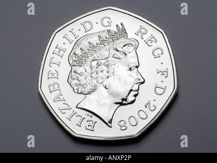 Vingt Pence Coins Banque D'Images