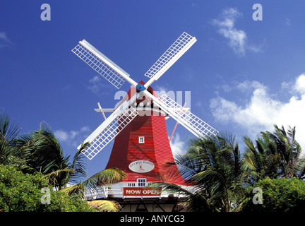 Caraïbes, Aruba. Ancien moulin, transformé en restaurant 'Mill' Banque D'Images