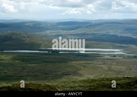 Le point de vue de l'ensemble de la montagne Muckish Creeslough, Magherablad, Donegal, Irlande Banque D'Images