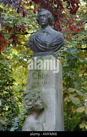 France, Paris, statue de Chopin au Jardin du Luxembourg Banque D'Images