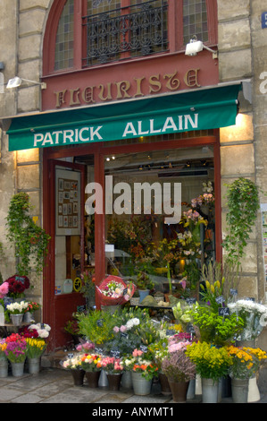 France, Paris, Patrick Allain un fleuriste en Ile Saint Louis Banque D'Images