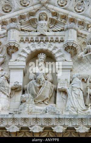 France, Rhône-Alpes, Lyon, Basilique Notre-Dame de Fourvière détail Banque D'Images