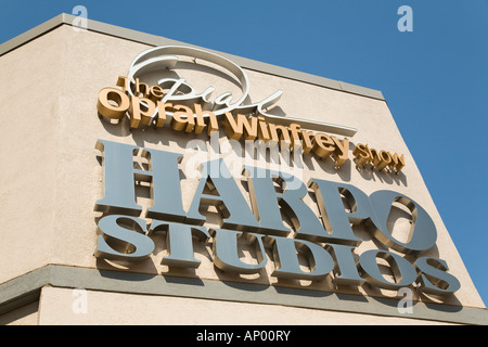 Chicago Illinois Harpo Studios Emplacement pour Oprah Winfrey l'extérieur du bâtiment sign Banque D'Images