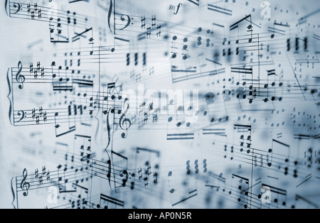 La photocomposition de notes de musique Banque D'Images