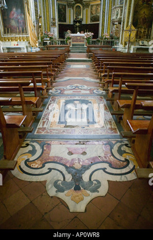 L'Italie, Campanie, (baie de Naples), Procida, CORRICELLA : Détails de l'Abbazia San Michele Arcangelo Abbey Banque D'Images