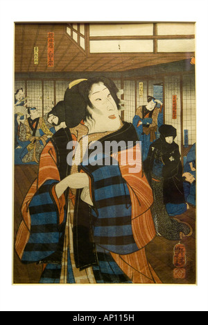 Utagawa kuniyoshi bando shuka japonais Japon oriental orient gravure sur bois impression2741 1861grand maître style ukiyo-e servette Banque D'Images