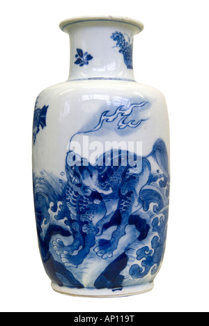 Dynastie des Ming vase chinois en céramique porcelaine dragon féroce feu équilibre symétrie harmonie grâce au nord-est de l'Asie Asie Chine Manchuri Banque D'Images