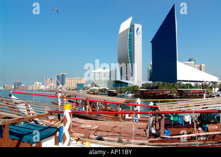 Le port de Dubaï, Dubaï, Émirats arabes unis, ÉMIRATS ARABES UNIS Banque D'Images