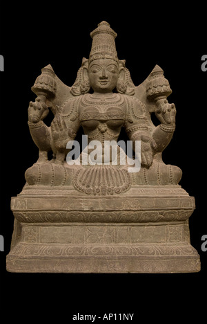 Pervati statue gabbro Madras Inde du sud région fin période Chola 13 siècle consort bénigne Siva associés à la fertilité avantages Banque D'Images