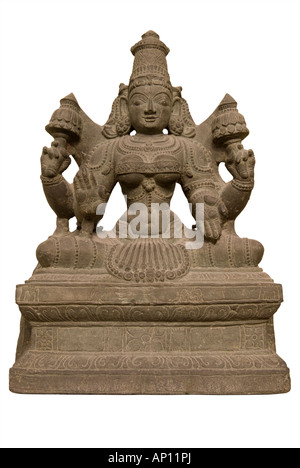 Pervati statue gabbro Madras Inde du sud région fin période Chola 13 siècle consort bénigne Siva associés à la fertilité avantages Banque D'Images