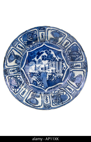 Dynastie Qing underglazed porcelaine bleu plaque en céramique chinois pinyin Qīng cháo Wade-Giles) Ch'ing ch'ao gurun Mon Daicing Mandchou Banque D'Images