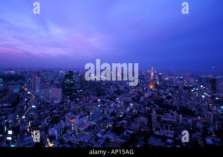 Blick vom Mori-Building Ropongi, Tokyo, Japon Banque D'Images