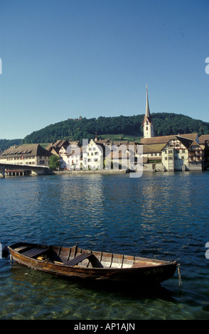 Avis de Stein am Rhein, canton de Schaffhouse, Suisse Banque D'Images