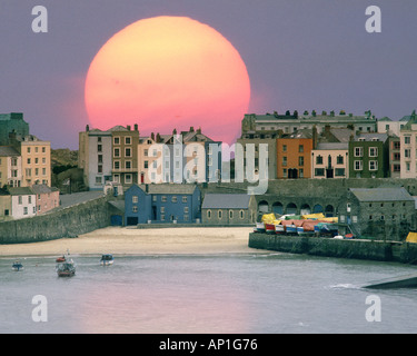 GB - Pays de Galles : le port de Tenby Banque D'Images